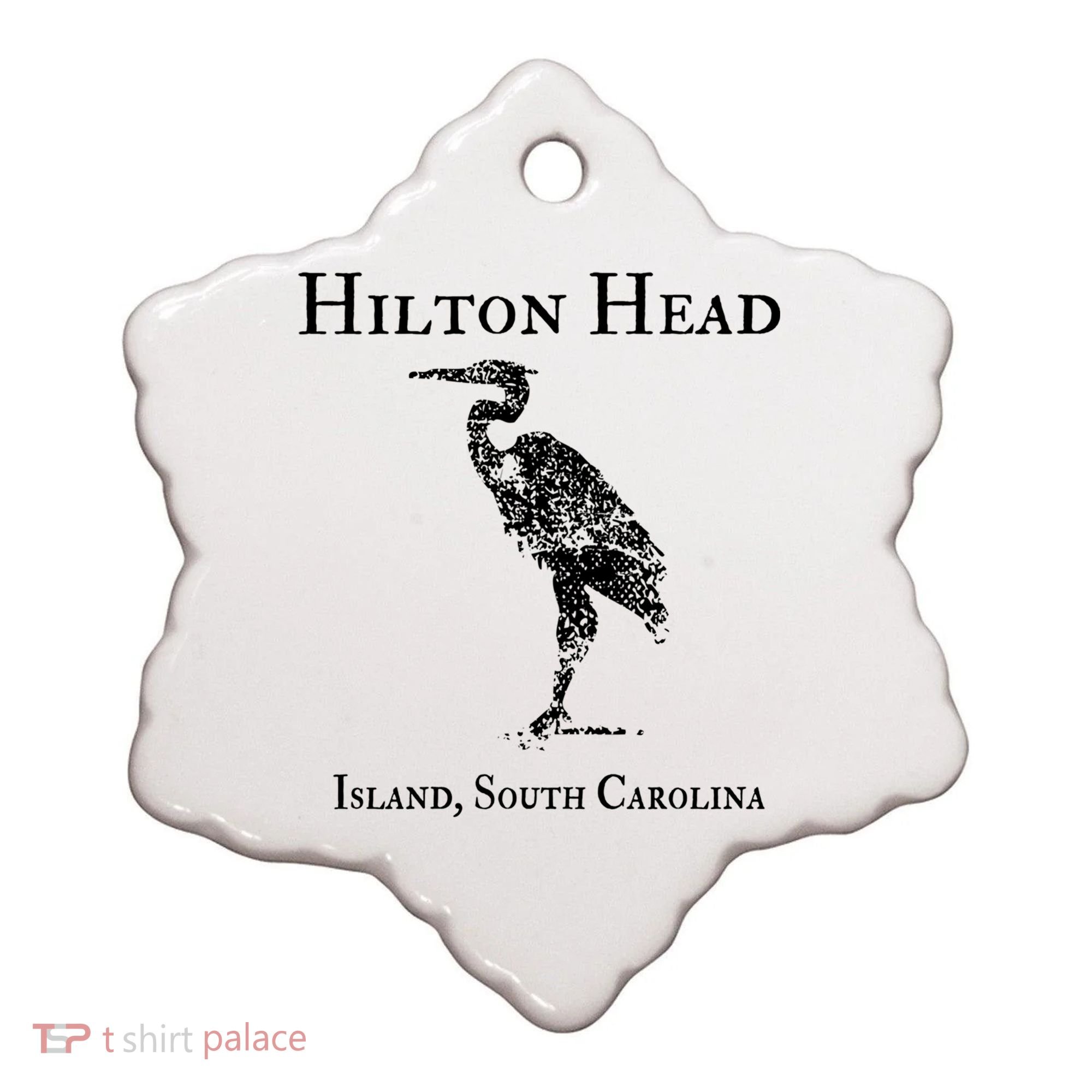 Hilton Head Island Crane Family Vacation Gift Ceramic Ornament