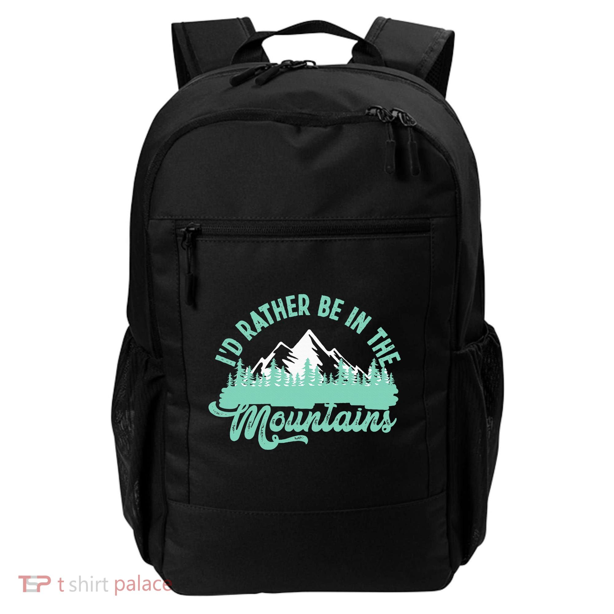 Hiker Hiking ID Rather Be In The Mountains Backpack