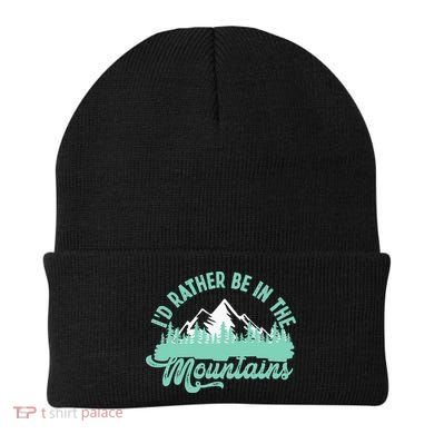 Hiker Hiking ID Rather Be In The Mountains Beanie