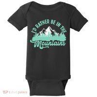 Hiker Hiking ID Rather Be In The Mountains Baby Bodysuit thumb 0