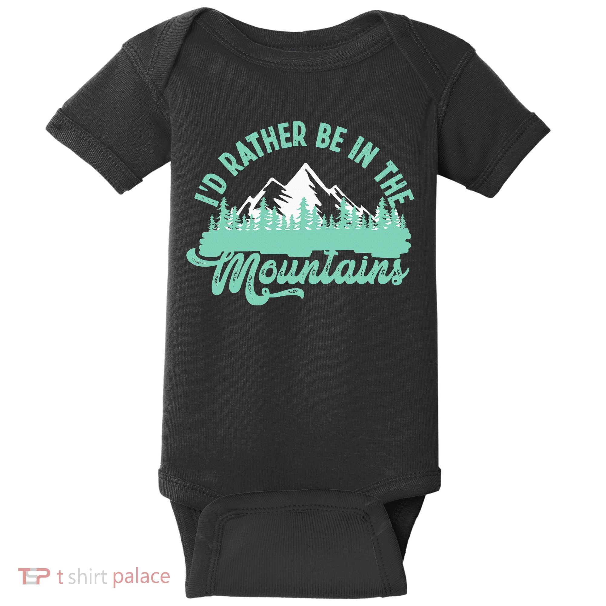Hiker Hiking ID Rather Be In The Mountains Baby Bodysuit