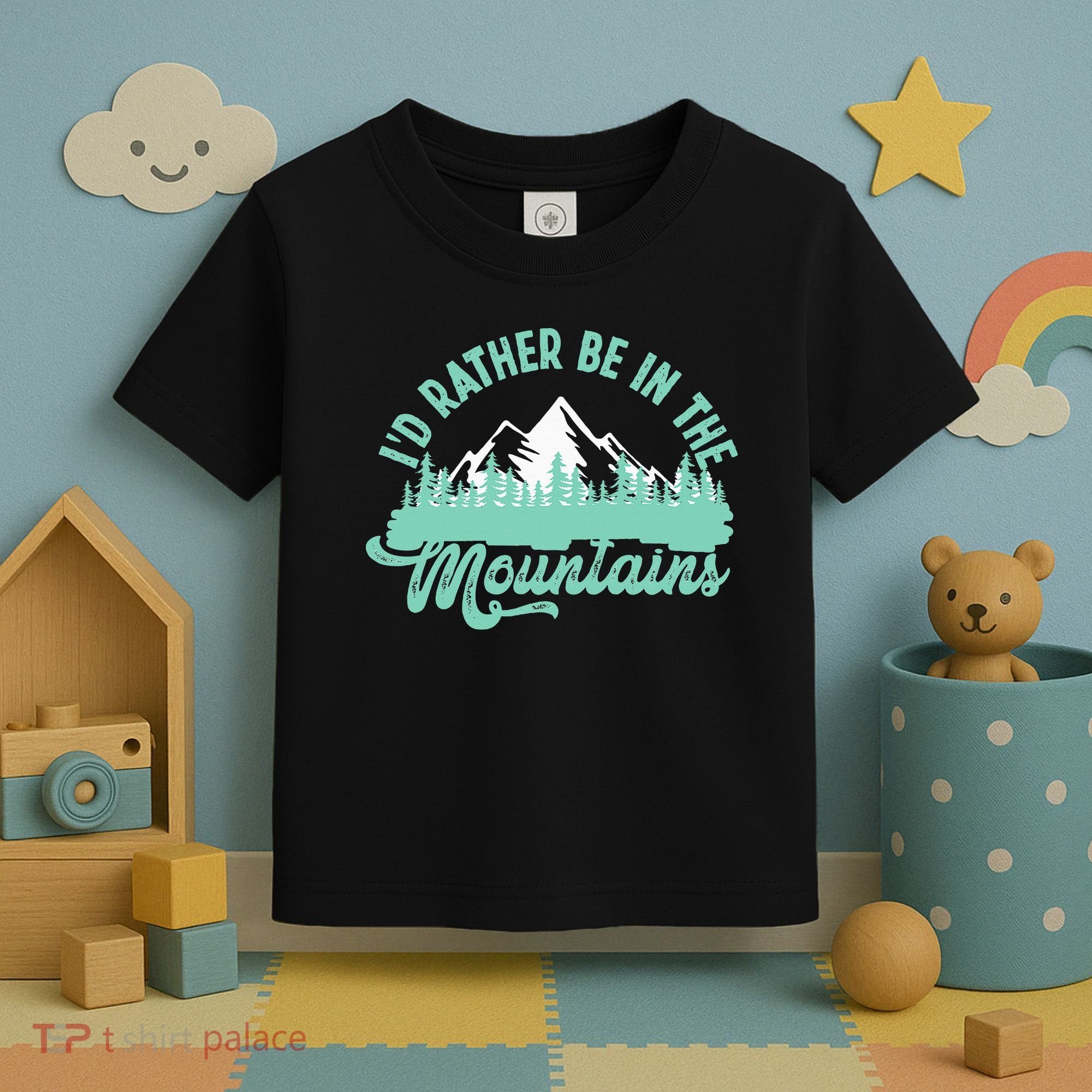 Hiker Hiking ID Rather Be In The Mountains Toddler T-Shirt