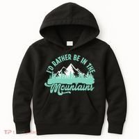 Hiker Hiking ID Rather Be In The Mountains Kids Hoodie thumb 0