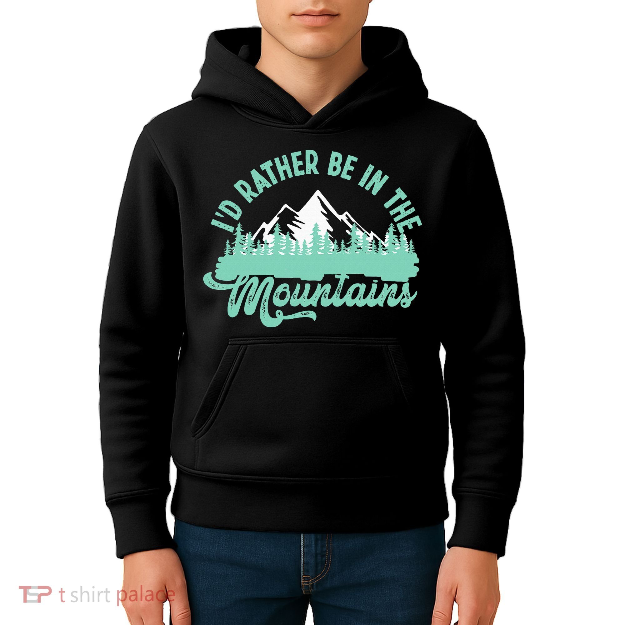 Hiker Hiking ID Rather Be In The Mountains Kids Hoodie