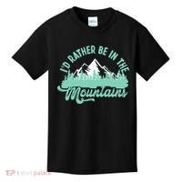 Hiker Hiking ID Rather Be In The Mountains Kids T-Shirt thumb 0
