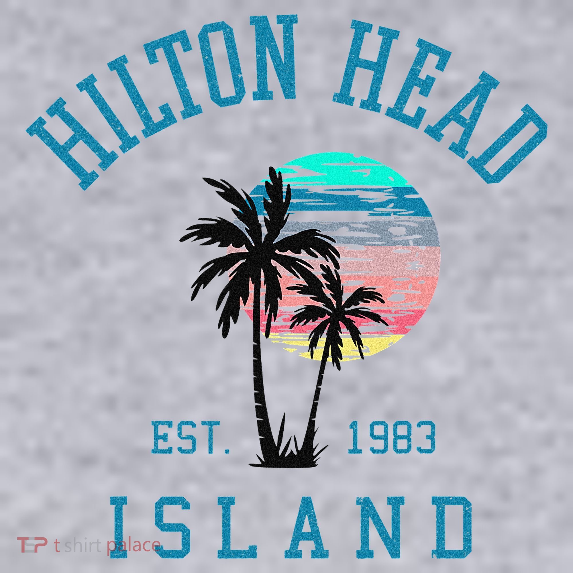Hilton Head Island South Carolina Beach Palm Trees Summer Women's Sweatshirt