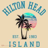 Hilton Head Island South Carolina Beach Palm Trees Summer Tote Bag thumb 4