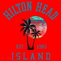 Hilton Head Island South Carolina Beach Palm Trees Summer Santa Hat thumb 1
