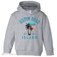 Hilton Head Island South Carolina Beach Palm Trees Summer Toddler Hoodie thumb 0