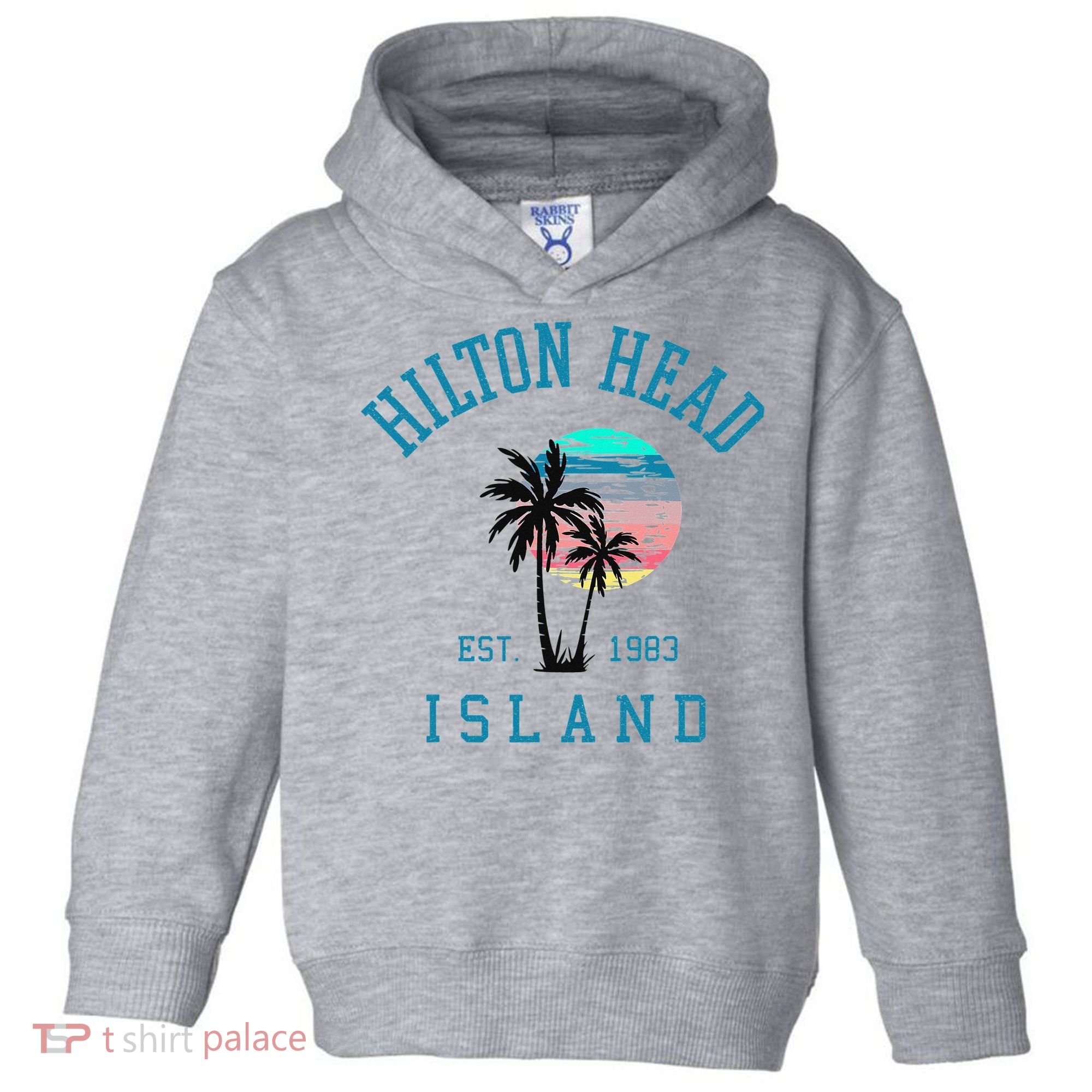 Hilton Head Island South Carolina Beach Palm Trees Summer Toddler Hoodie