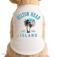 Hilton Head Island South Carolina Beach Palm Trees Summer Doggie Tank thumb 0