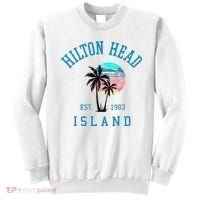 Hilton Head Island South Carolina Beach Palm Trees Summer Sweatshirt thumb 0