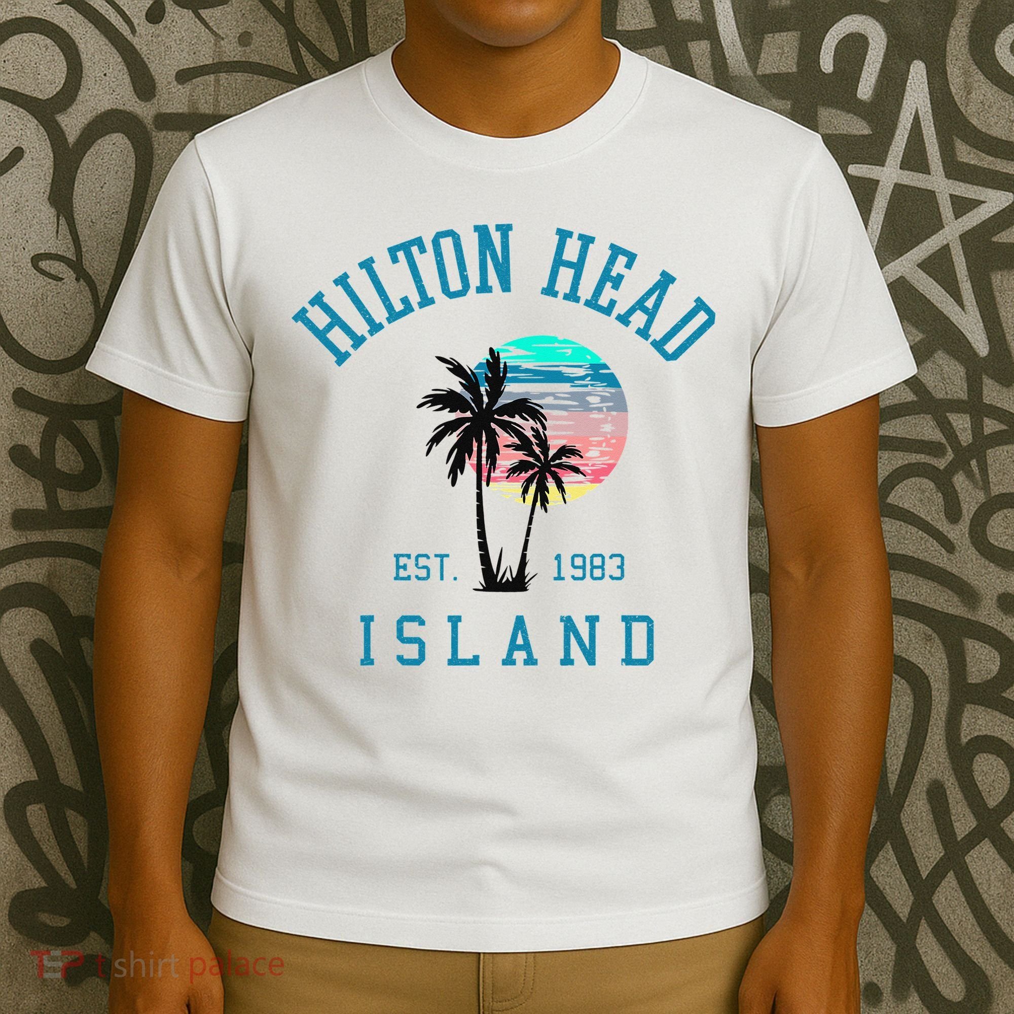 Hilton Head Island South Carolina Beach Palm Trees Summer T-Shirt