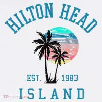 Hilton Head Island South Carolina Beach Palm Trees Summer T-Shirt thumb 7