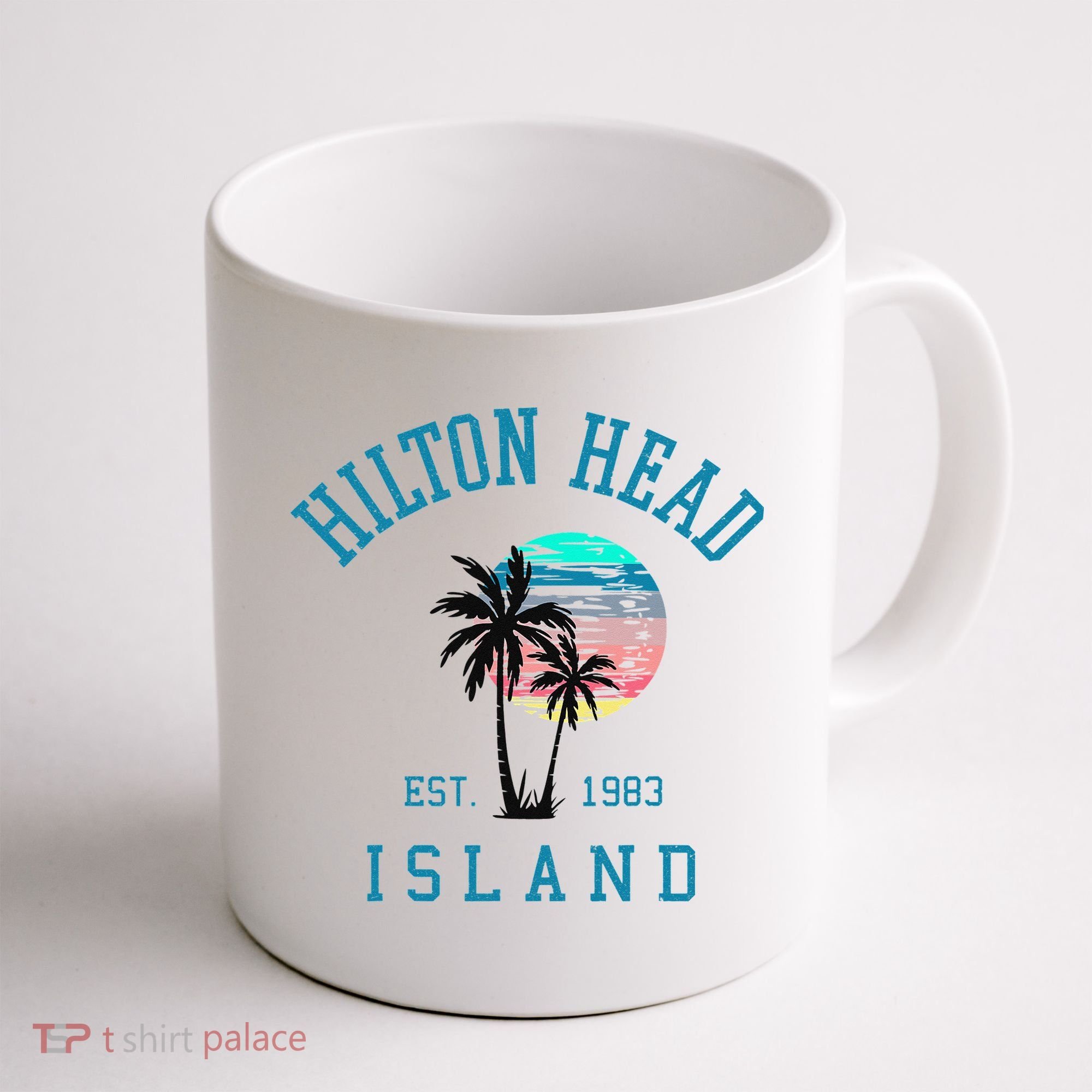 Hilton Head Island South Carolina Beach Palm Trees Summer Coffee Mug