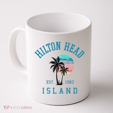Hilton Head Island South Carolina Beach Palm Trees Summer Coffee Mug