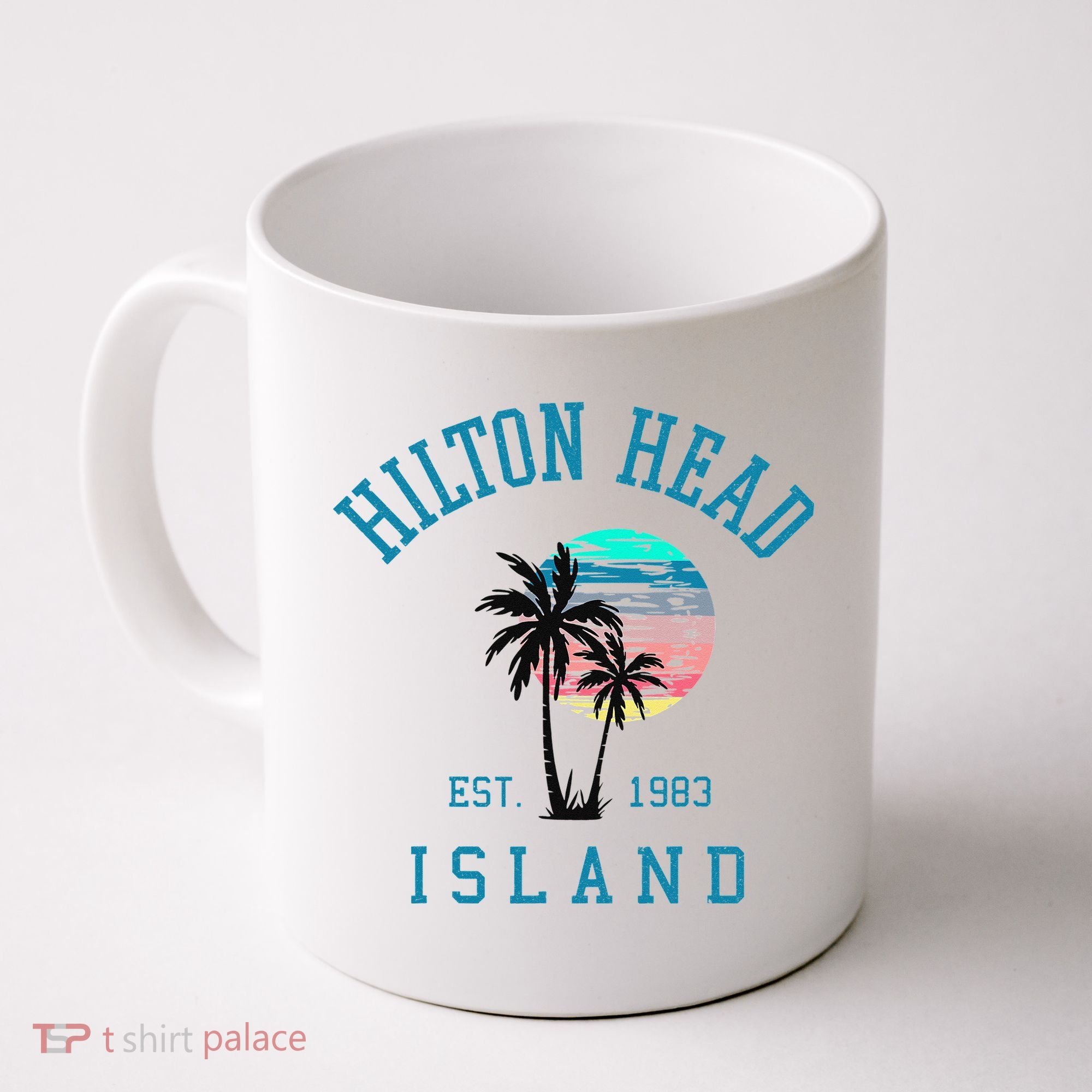 Hilton Head Island South Carolina Beach Palm Trees Summer Coffee Mug