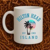 Hilton Head Island South Carolina Beach Palm Trees Summer Coffee Mug thumb 2