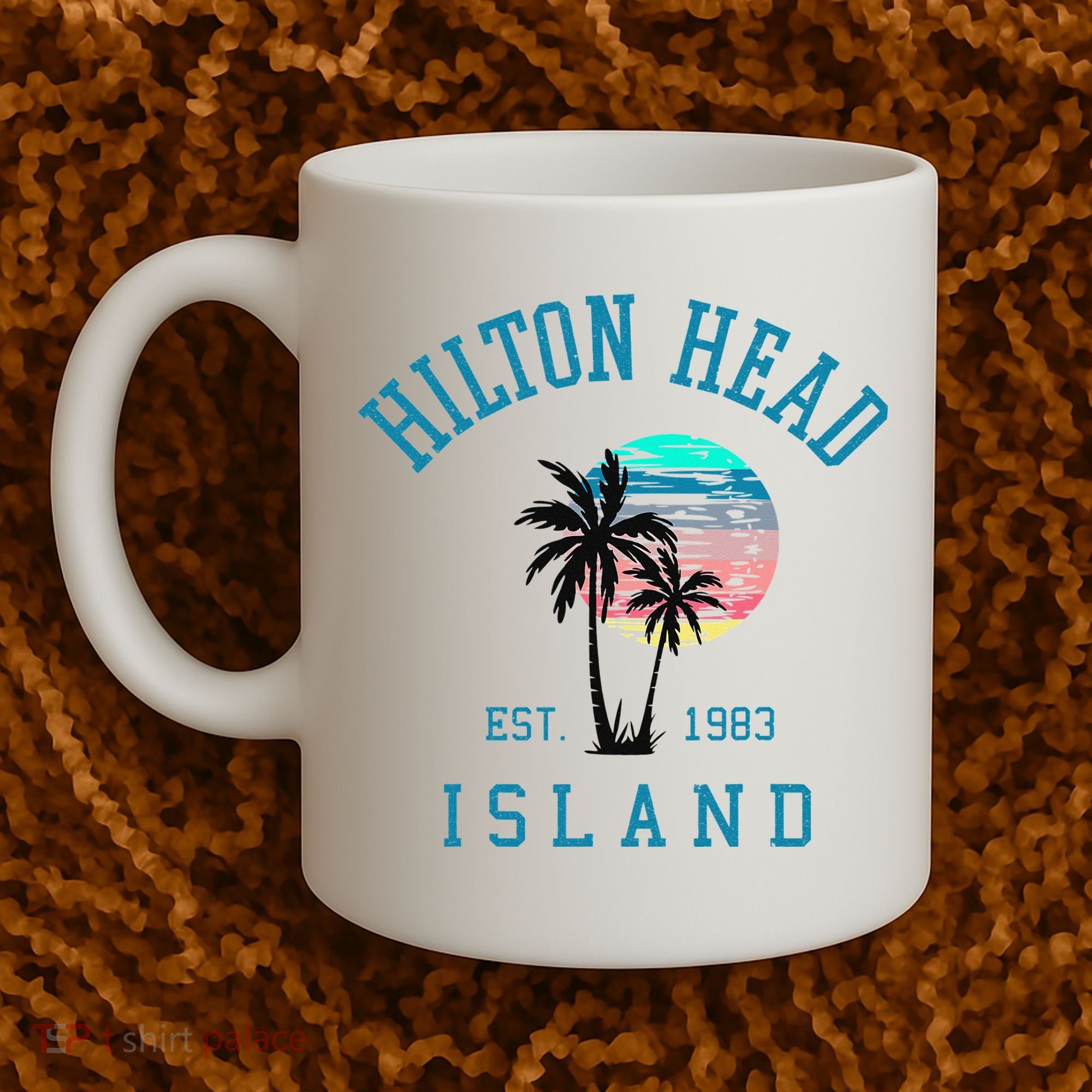 Hilton Head Island South Carolina Beach Palm Trees Summer Coffee Mug