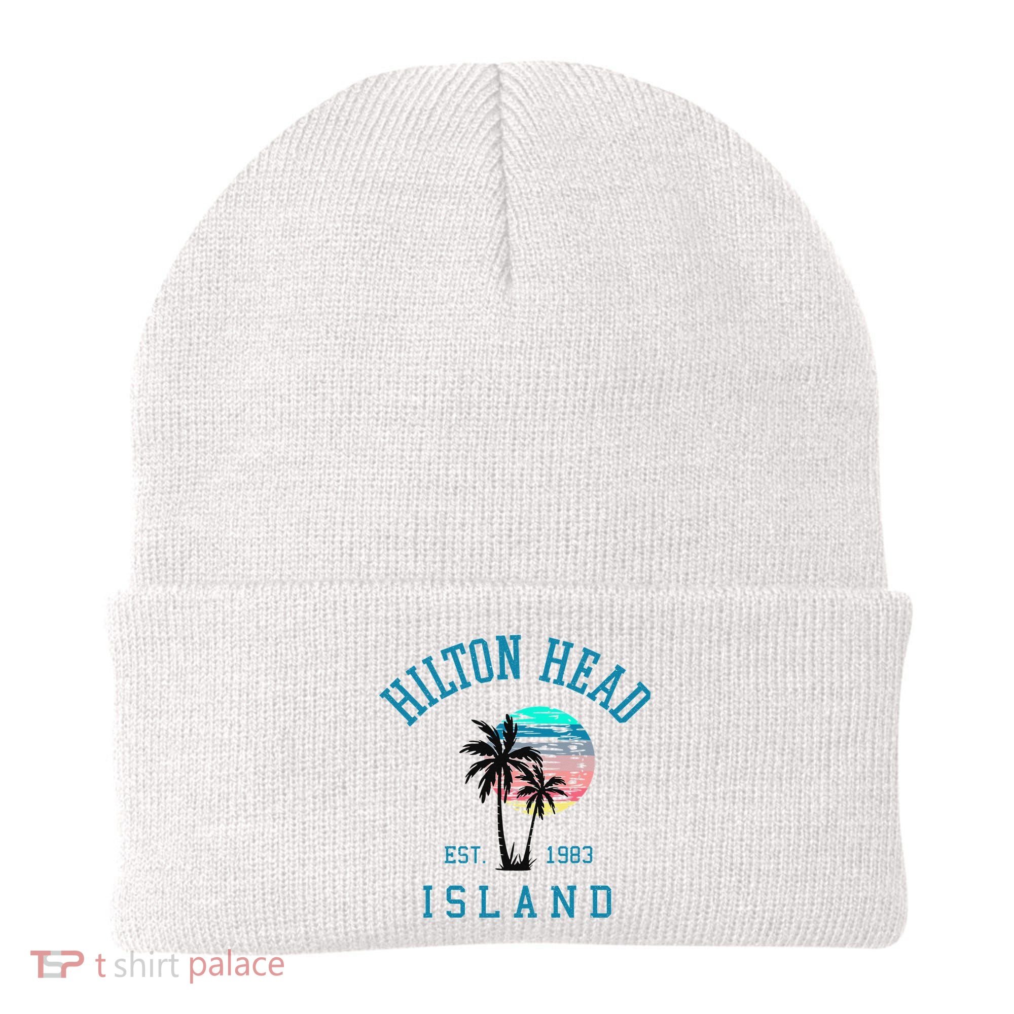 Hilton Head Island South Carolina Beach Palm Trees Summer Beanie