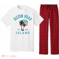 Hilton Head Island South Carolina Beach Palm Trees Summer Pajama Set thumb 0
