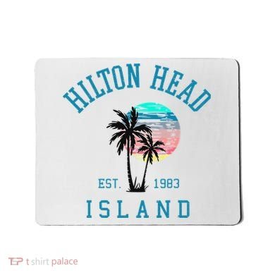 Hilton Head Island South Carolina Beach Palm Trees Summer Mousepad