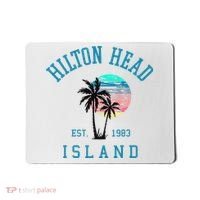 Hilton Head Island South Carolina Beach Palm Trees Summer Mousepad thumb 0