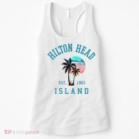 Hilton Head Island South Carolina Beach Palm Trees Summer Women's Tank Top thumb 0
