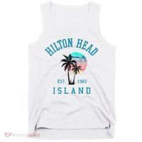 Hilton Head Island South Carolina Beach Palm Trees Summer Tank Top thumb 0