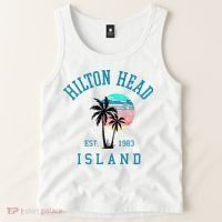 Hilton Head Island South Carolina Beach Palm Trees Summer Tank Top thumb 2