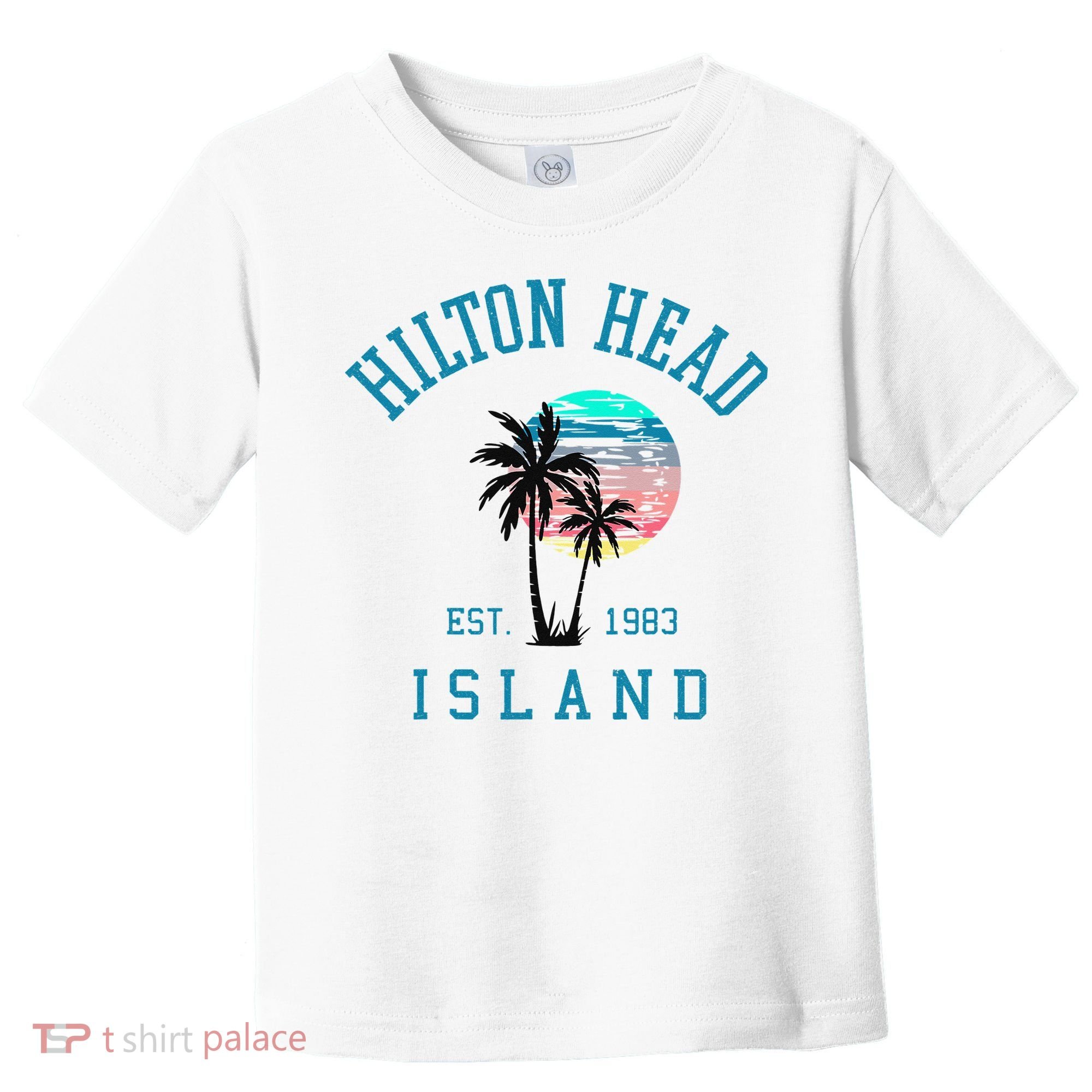 Hilton Head Island South Carolina Beach Palm Trees Summer Toddler T-Shirt