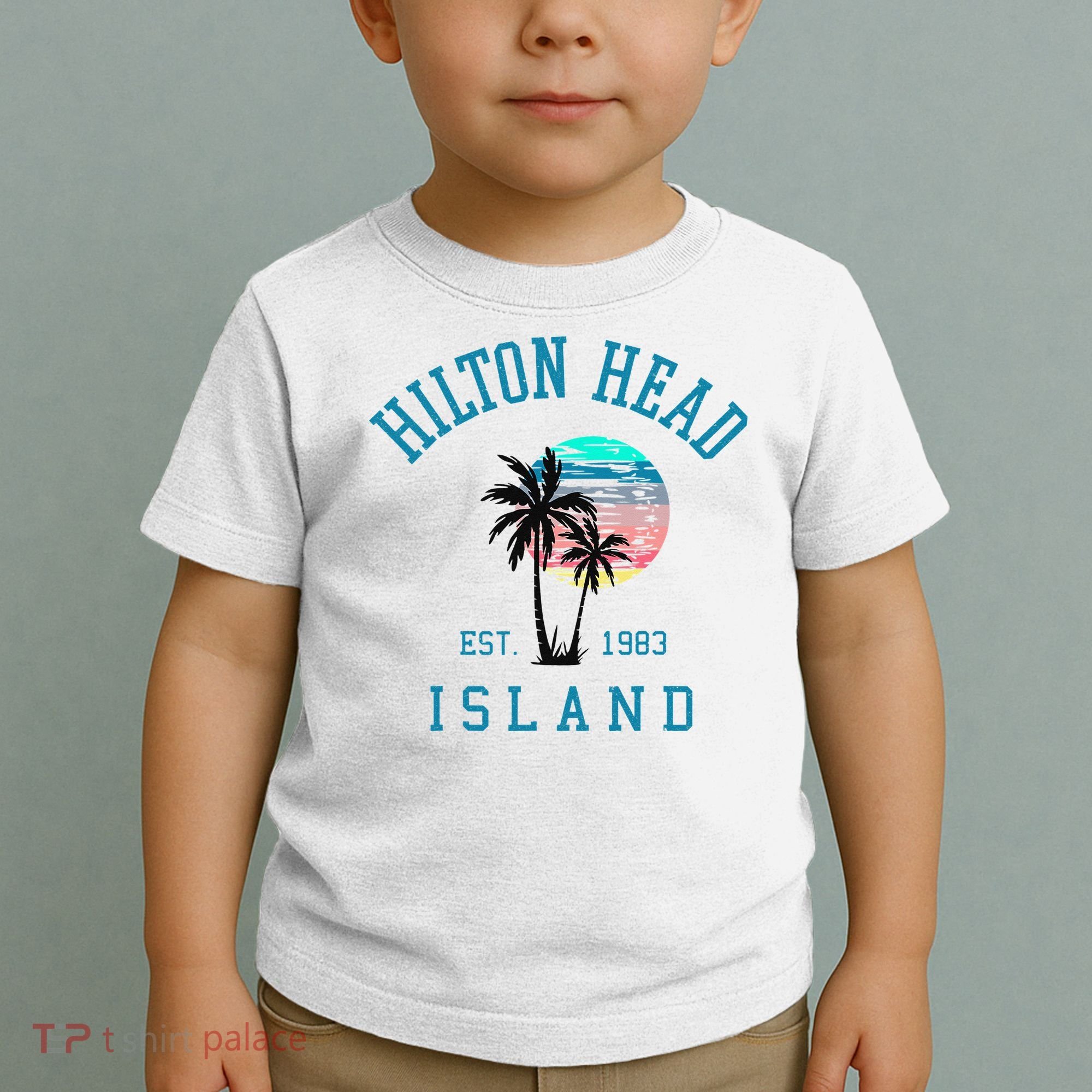 Hilton Head Island South Carolina Beach Palm Trees Summer Toddler T-Shirt