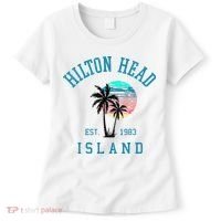 Hilton Head Island South Carolina Beach Palm Trees Summer Women's T-Shirt thumb 0