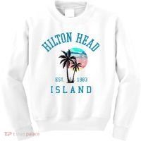 Hilton Head Island South Carolina Beach Palm Trees Summer Kids Sweatshirt thumb 0