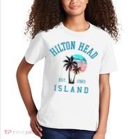 Hilton Head Island South Carolina Beach Palm Trees Summer Kids T-Shirt thumb 2