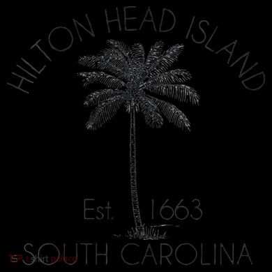 Hilton Head Island Beach Design Palm Tree Illustration Kids Colorblock Raglan Jersey