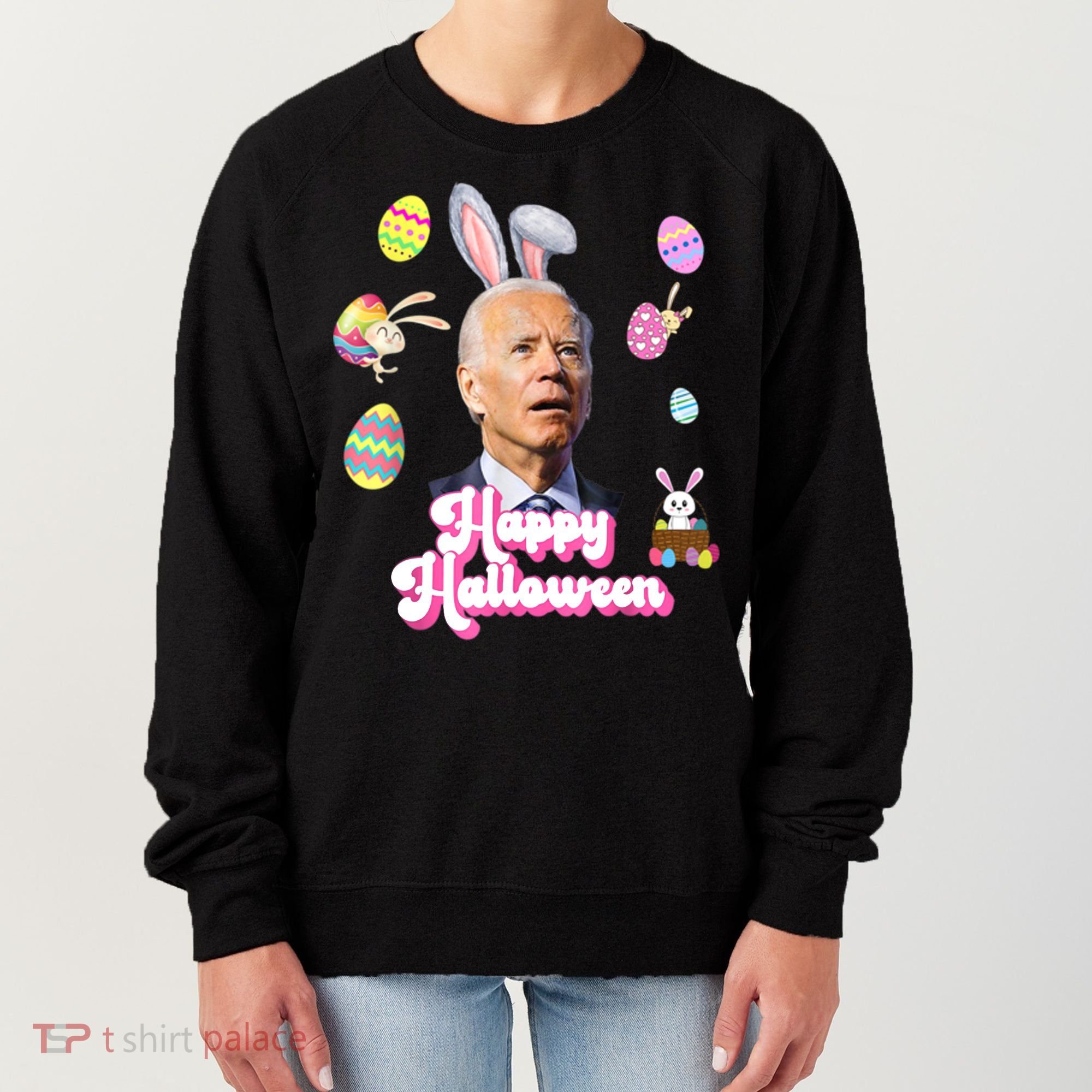 Happy Halloween Joe Biden Funny Easter Women's Sweatshirt