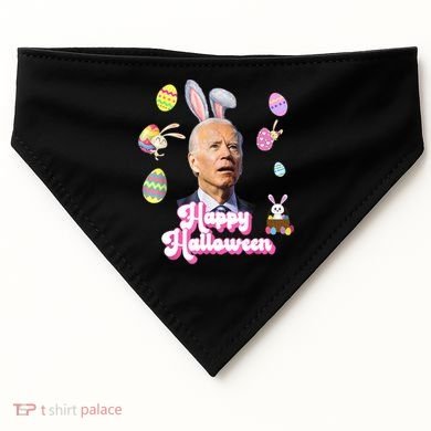 Happy Halloween Joe Biden Funny Easter USA-Made Doggie Bandana
