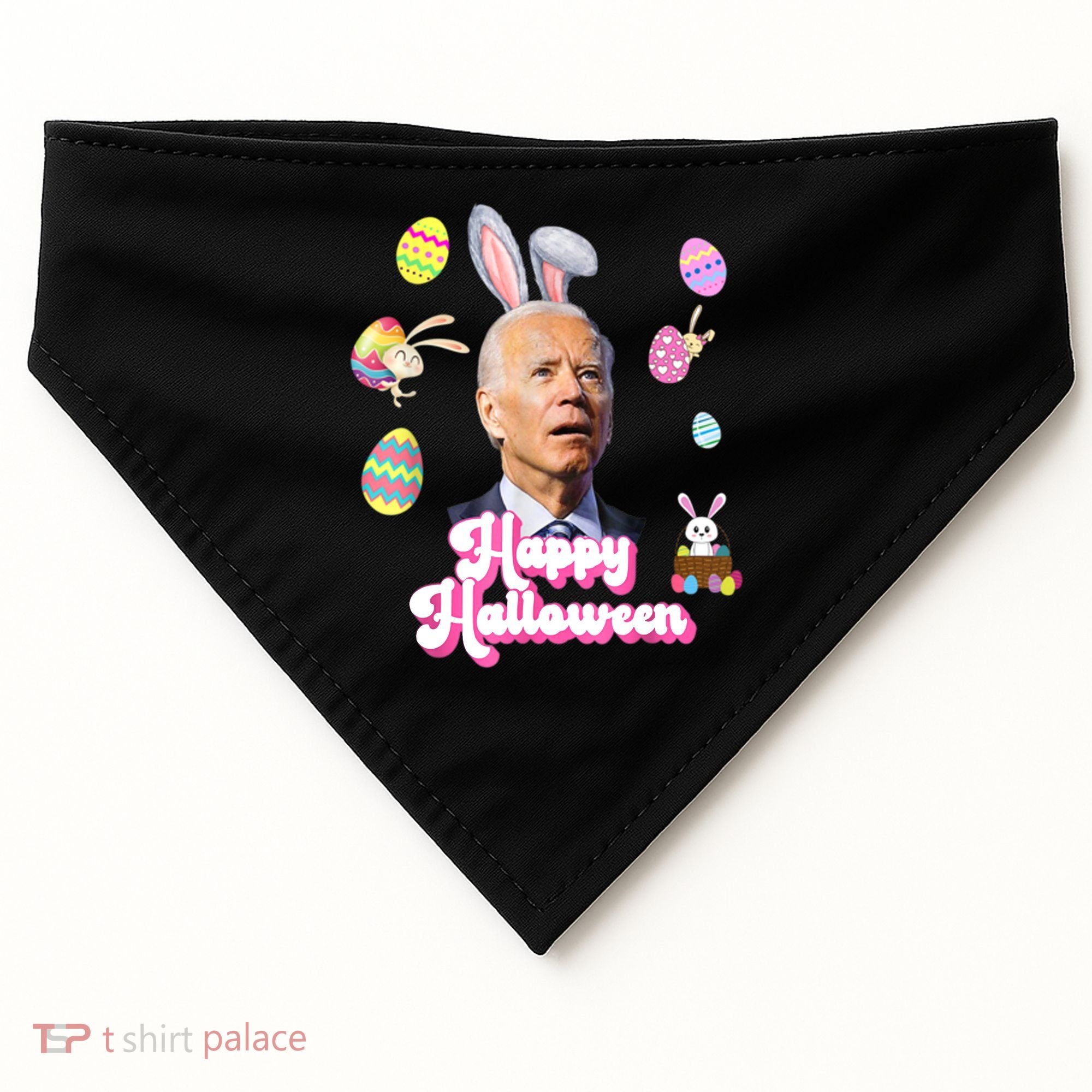 Happy Halloween Joe Biden Funny Easter USA-Made Doggie Bandana