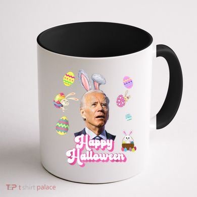 Happy Halloween Joe Biden Funny Easter Coffee Mug back