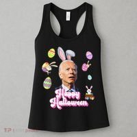 Happy Halloween Joe Biden Funny Easter Women's Tank Top thumb 3
