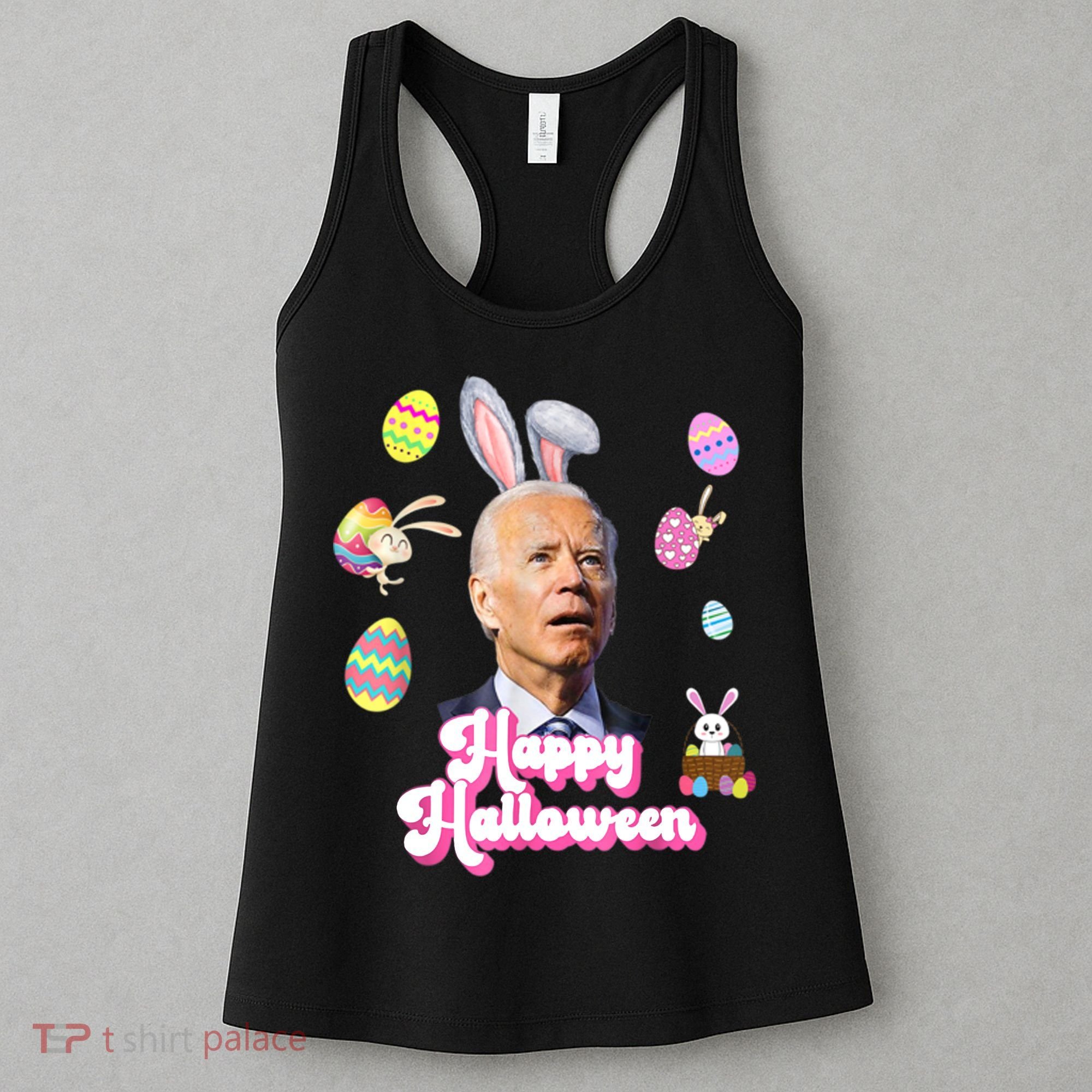 Happy Halloween Joe Biden Funny Easter Women's Tank Top