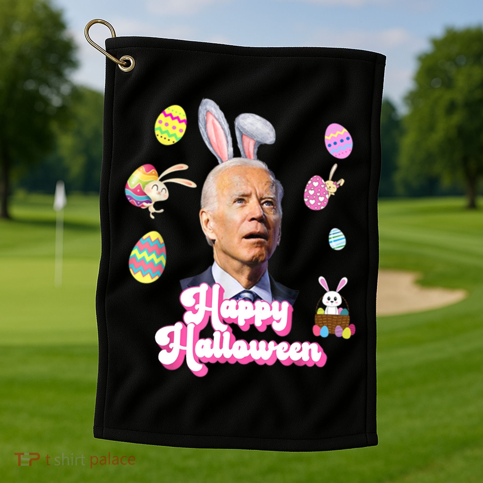 Happy Halloween Joe Biden Funny Easter Golf Towel