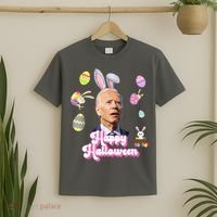 Happy Halloween Joe Biden Funny Easter T-Shirt thumb 2