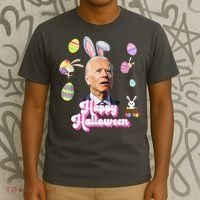 Happy Halloween Joe Biden Funny Easter T-Shirt thumb 3