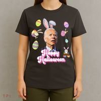 Happy Halloween Joe Biden Funny Easter T-Shirt thumb 4