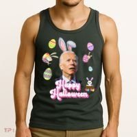 Happy Halloween Joe Biden Funny Easter Tank Top thumb 3