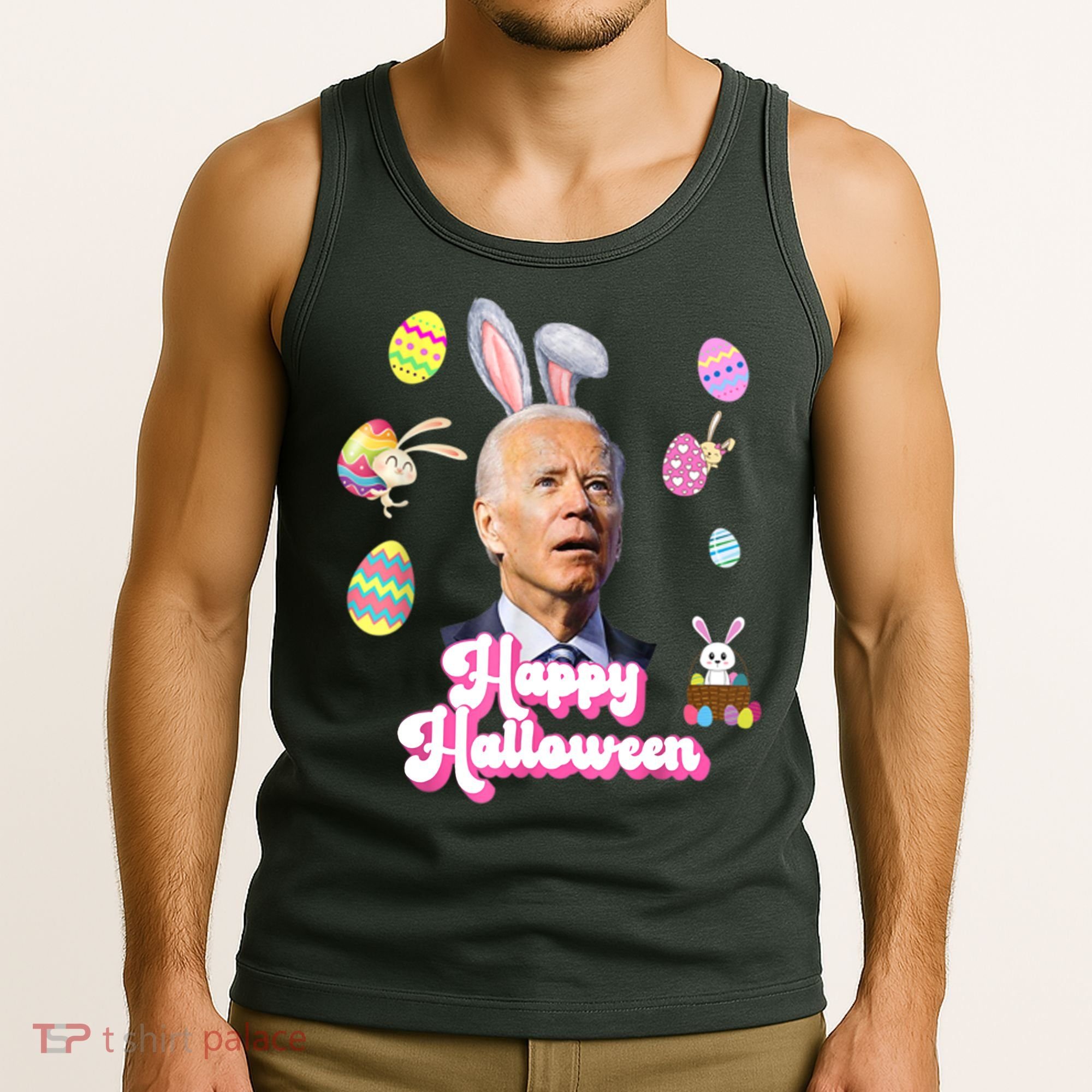 Happy Halloween Joe Biden Funny Easter Tank Top