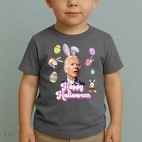 Happy Halloween Joe Biden Funny Easter Toddler T-Shirt thumb 2