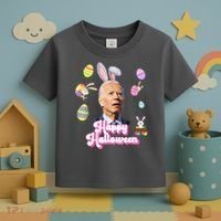 Happy Halloween Joe Biden Funny Easter Toddler T-Shirt thumb 3